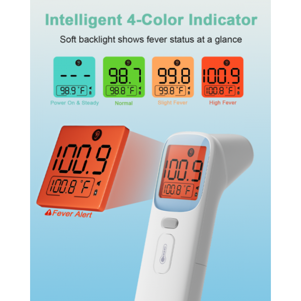 3packs Infrared Ear Thermometer, Accurate Digital Baby Thermometer with Fever Alarm, Infrared Thermometer for Ear, Forehead & Touchless, Thermometer for Adults & Kids