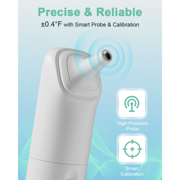 Ear Thermometer, Accurate Digital Baby Thermometer with Fever Alarm, Infrared Thermometer for Ear, Forehead & Touchless, Thermometer for Adults & Kids-Yellow 3packs