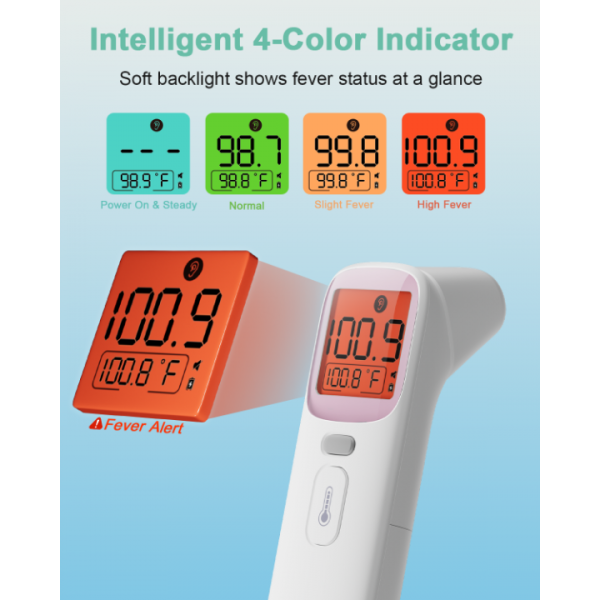 Ear Thermometer, Accurate Digital Baby Thermometer with Fever Alarm, Infrared Thermometer for Ear, Forehead & Touchless, Thermometer for Adults & Kids-Pink 2packs